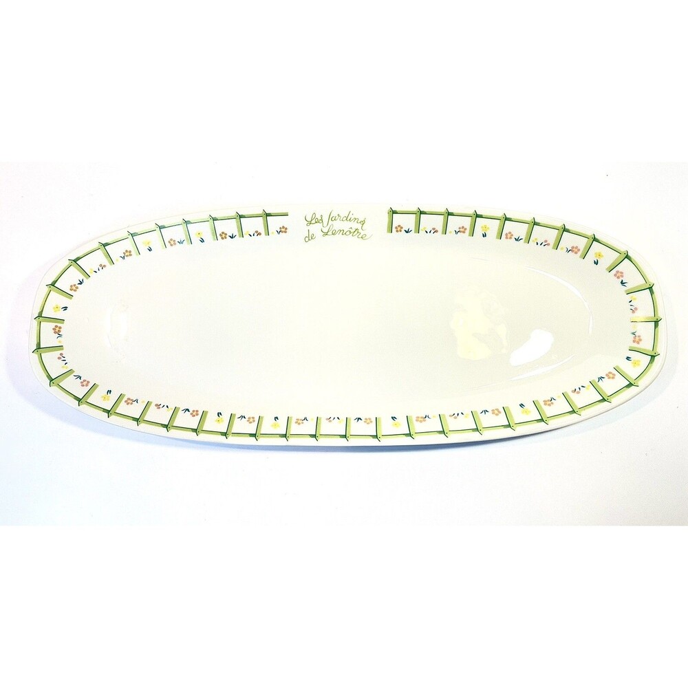 Philippe Deshoulieres Large Serving Platter Lourioux France Porcelain Garden Wow
